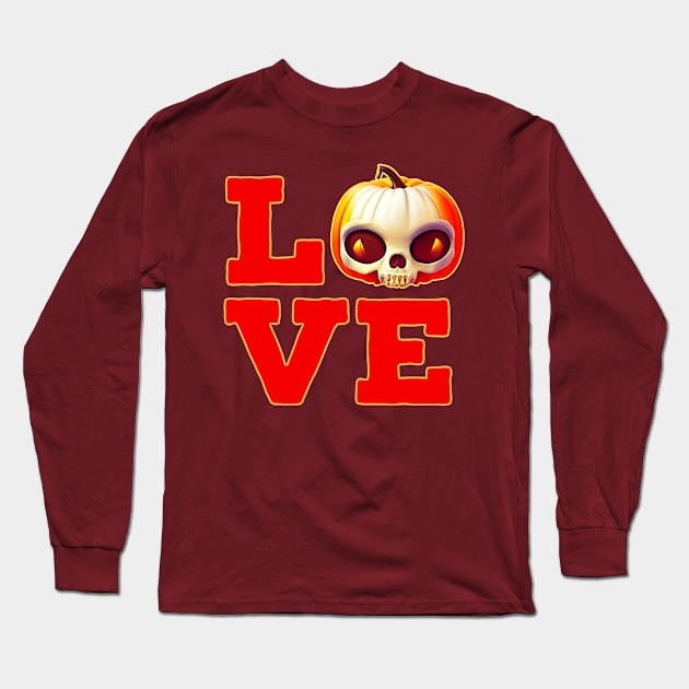 Pumpkin Love Halloween Design Long Sleeve T-Shirt by Edongski303 Teepublic Merch